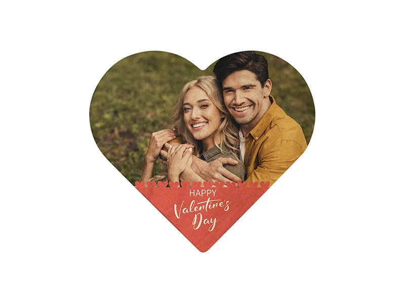 Sublimation Blanks Plywood Heart-shaped Photo Frame(15.2*15.2*1.5cm)