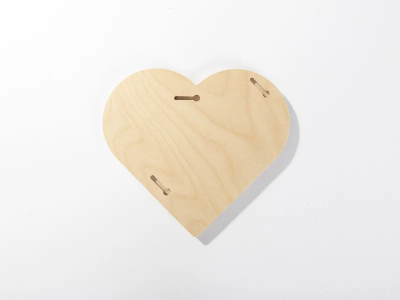 Sublimation Blanks Plywood Heart-shaped Photo Frame(20.3*20.3*1.5cm)