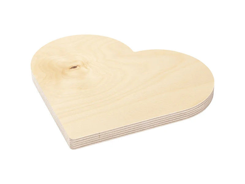 Sublimation Blanks Plywood Heart-shaped Photo Frame(20.3*20.3*1.5cm)