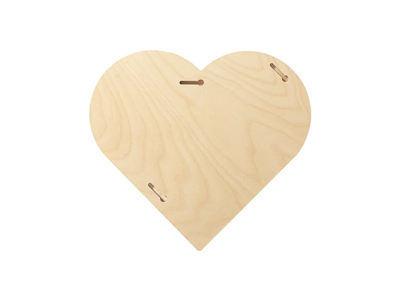 Sublimation Blanks Plywood Heart-shaped Photo Frame(25.4*25.4*1.5cm)