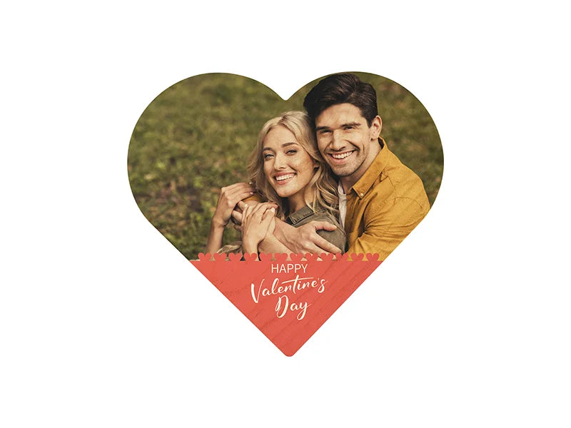 Sublimation Blanks Plywood Heart-shaped Photo Frame(25.4*25.4*1.5cm)