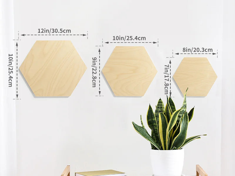 Sublimation Blanks Plywood Hexagonal Photo Frame(17.8*20.3*1.5cm)