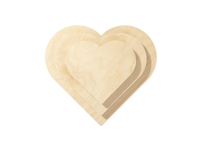 Sublimation Blanks Plywood Heart-shaped Photo Frame(25.4*25.4*1.5cm)