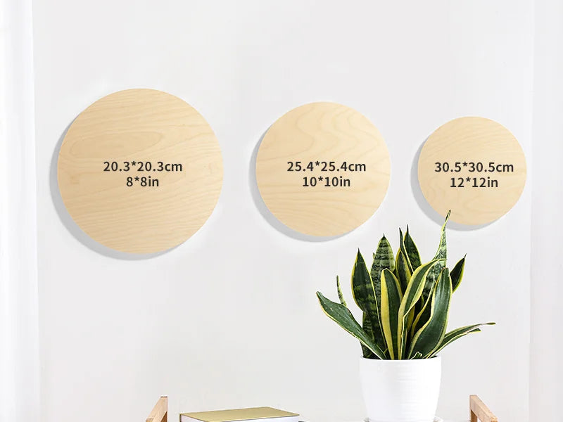 Sublimation Blanks Plywood Round Photo Frame(φ25.4*1.5cm)
