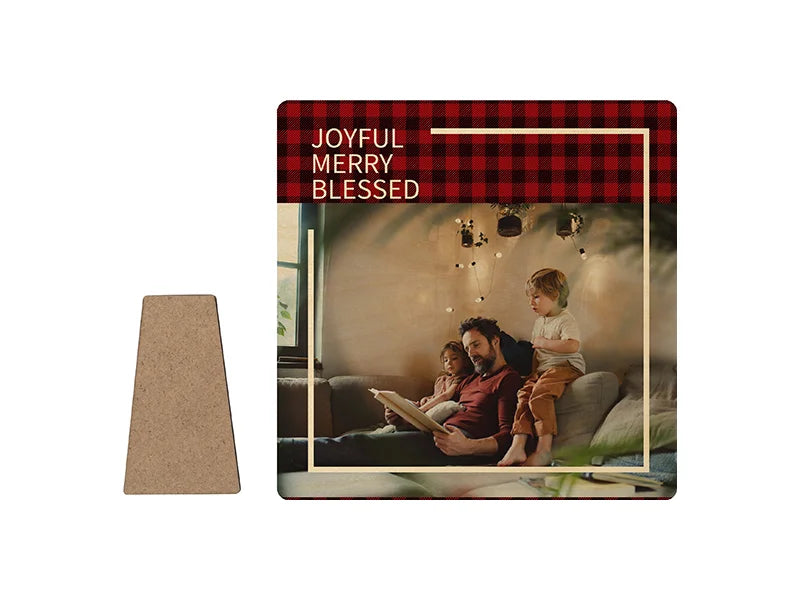 Sublimation Blanks Plywood Square Photo Frame(15.2*15.2*1.5cm)