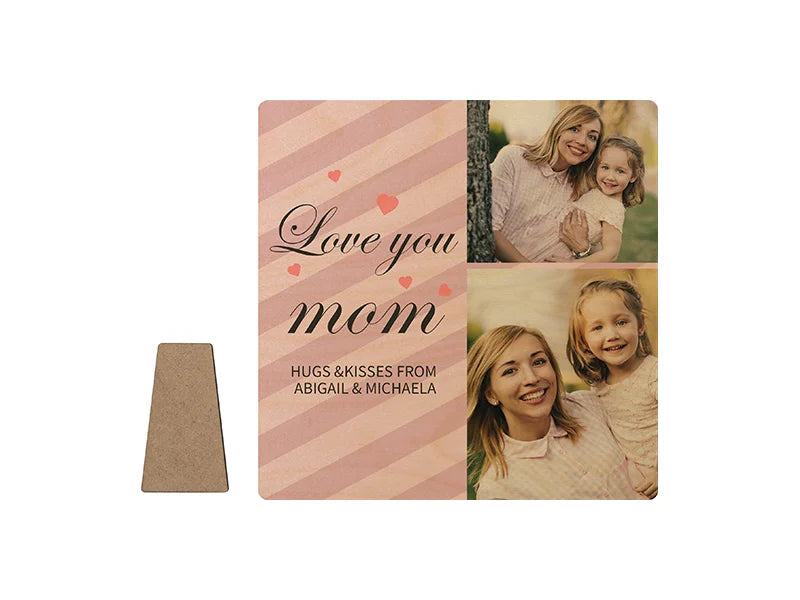 Sublimation Blanks Plywood Square Photo Frame(20.3*20.3*1.5cm)