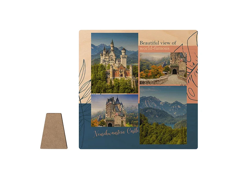 Sublimation Blanks Plywood Square Photo Frame(25.4*25.4*1.5cm)