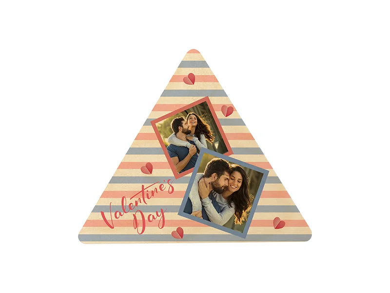 Sublimation Blanks Plywood Triangle Photo Frame (12.7*15.2*1.5cm)