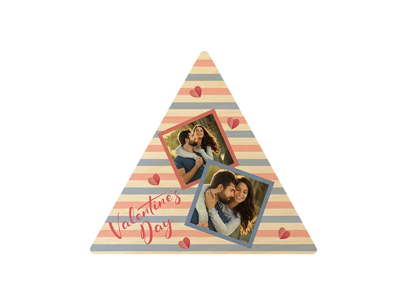 Sublimation Blanks Plywood Triangle Photo Frame (22.8*25.4*1.5cm)