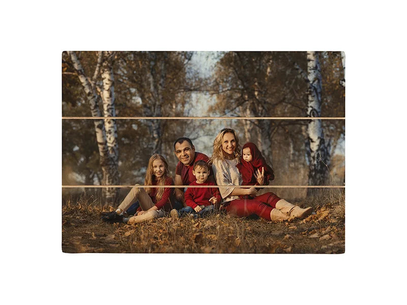 Sublimation Rectangular Plywood Sign w/ Stripes (17.8*12.7*1.5cm)