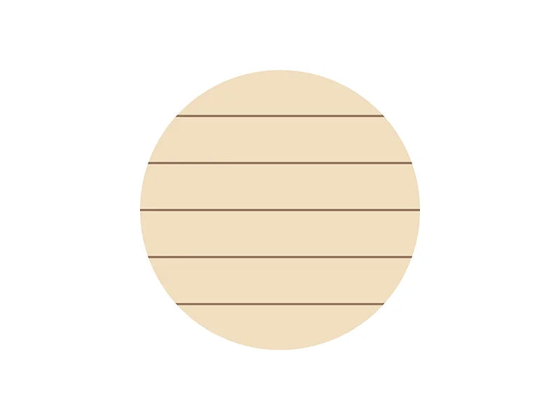 Sublimation Blanks Round Plywood Sign w/ Stripes (φ25.4*1.5cm)