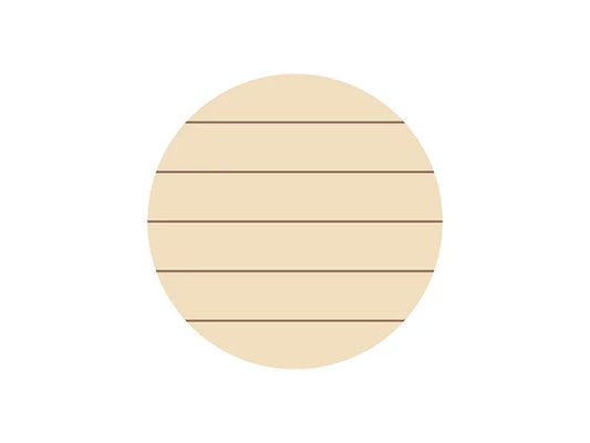 Sublimation Blanks Round Plywood Sign w/ Stripes (φ25.4*1.5cm)