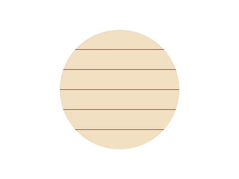 Sublimation Blanks Round Plywood Sign w/ Stripes (φ30.5*1.5cm)