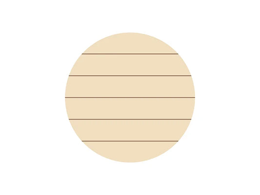 Sublimation Blanks Round Plywood Sign w/ Stripes (φ30.5*1.5cm)