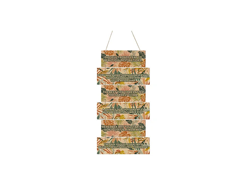 Sublimation Blanks 6 Pieces Plywood Hanging Wall Signs (Rectangle)