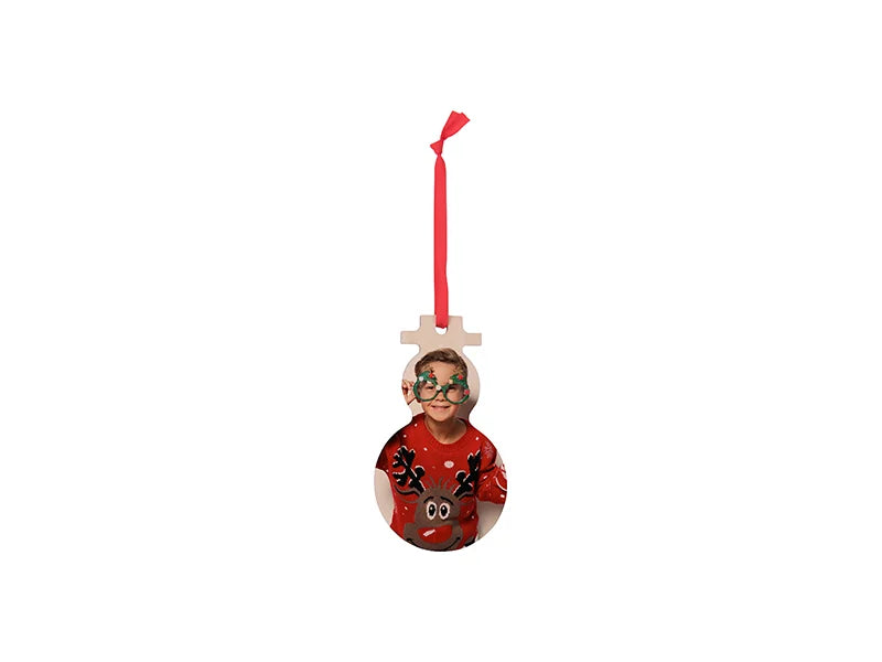 Sublimation Plywood Christmas Ornament (Snowman)