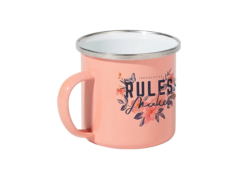 Sublimation 12oz/360ml Colored Enamel Mug (Coral Red)