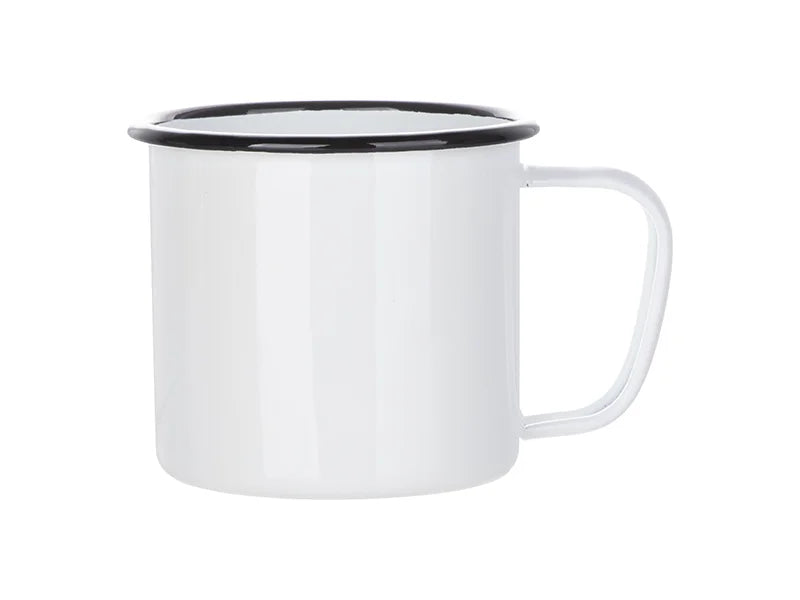 Sublimation 23oz/700ml Enamel Mug w/ Lid (Black)
