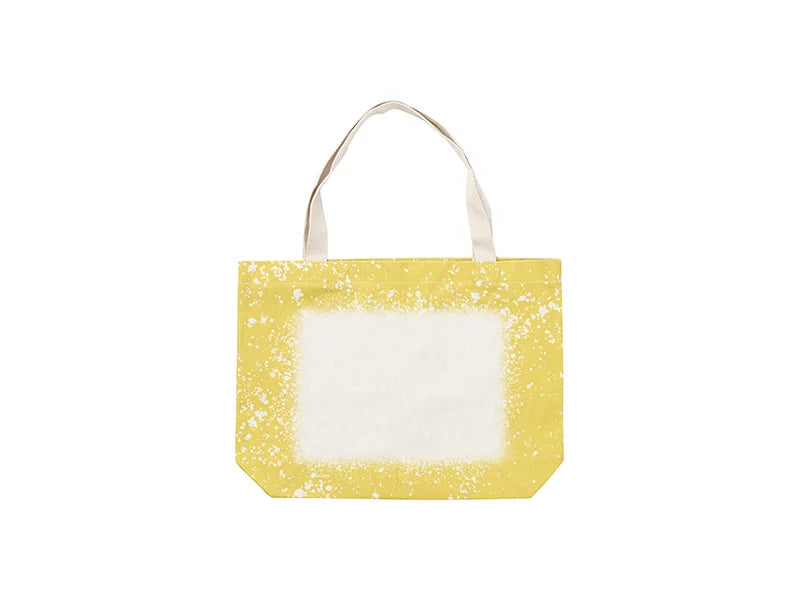 Sublimation Blanks Bleached Starry Linen Tote Bag