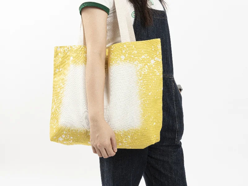Sublimation Blanks Bleached Starry Linen Tote Bag
