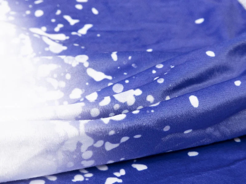Sublimation Blanks Bleached Starry Plush Throw Blanket (Blue Rectangle）