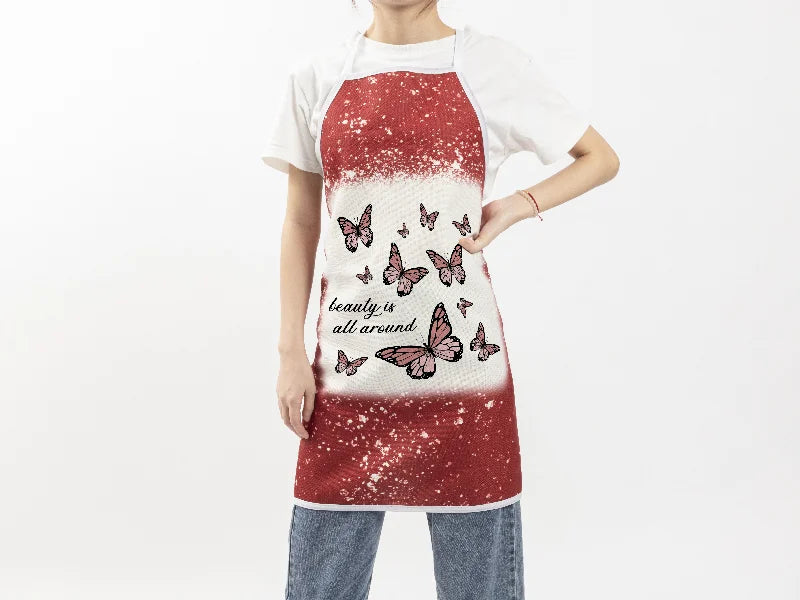 Sublimation Blanks Bleached Starry Linen Apron