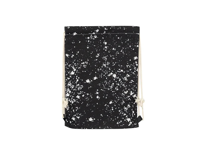 Sublimation Blanks Bleached Starry Linen Drawstring Bag