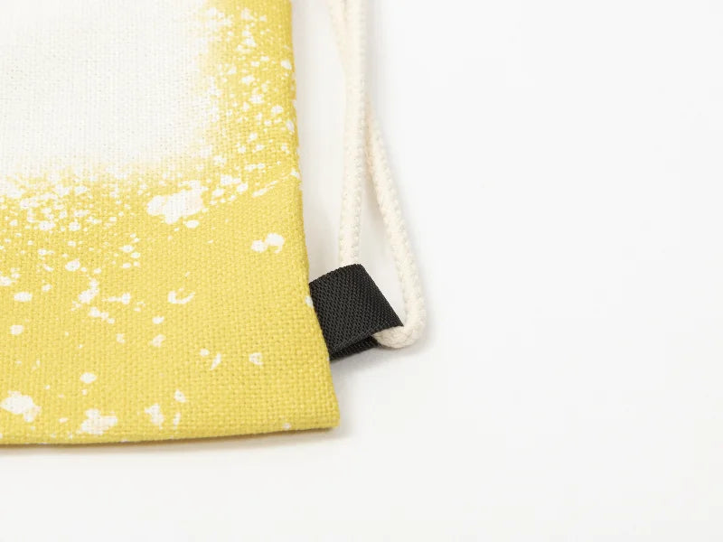 Sublimation Blanks Bleached Starry Linen Drawstring Bag