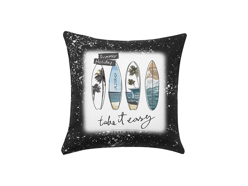 Sublimation Blanks Bleached Starry Linen Pillow Cover