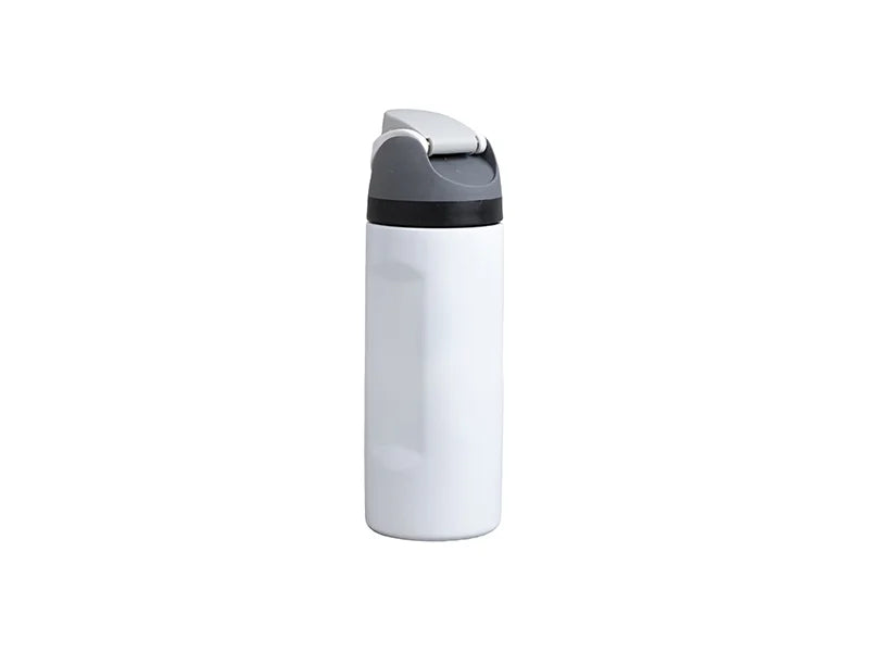 Engraving Blanks 16oz/500ml Powder Coated Stainless Steel Water Bottle with Flip One Touch Portable Lid