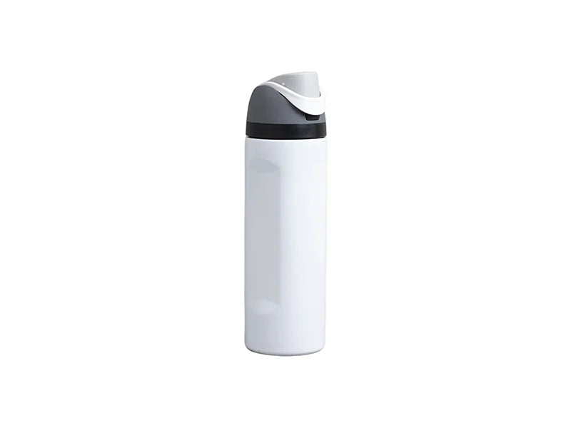 Engrave 24oz/700ml Powder Coated Stainless Steel Water Bottle with Flip One Touch Portable Lid