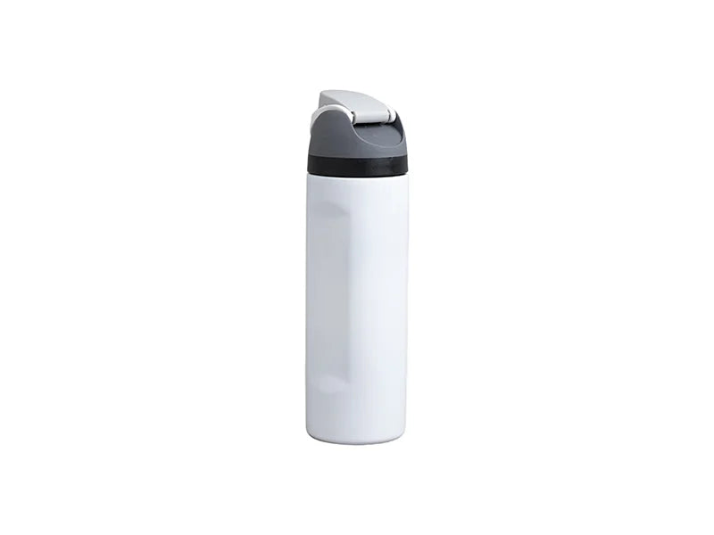 Engrave 24oz/700ml Powder Coated Stainless Steel Water Bottle with Flip One Touch Portable Lid