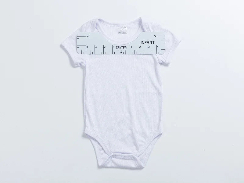 White PVC Ruler Guide - 4 Sizes 10*2.5/3.5/4.5/5inch (Adult, Youth, Toddler, Infant)