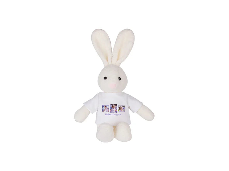 Sublimation 22cm Plush Rabbit w/ Shirt (White)