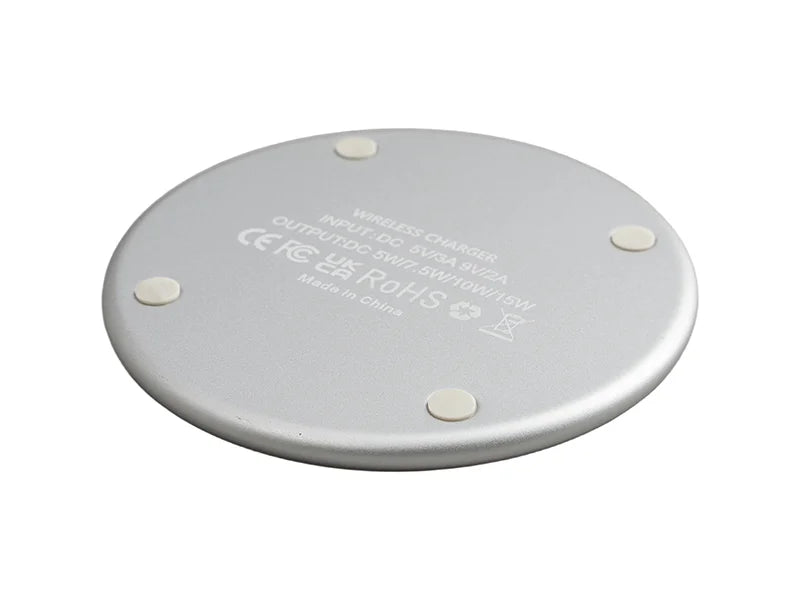 Sublimation  Silver Round Wireless Charger