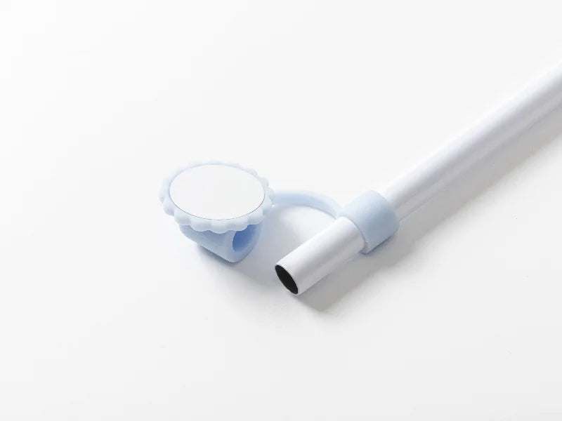 Silicone Straw Cover w/ Insert(Blue,Sunflower shape)