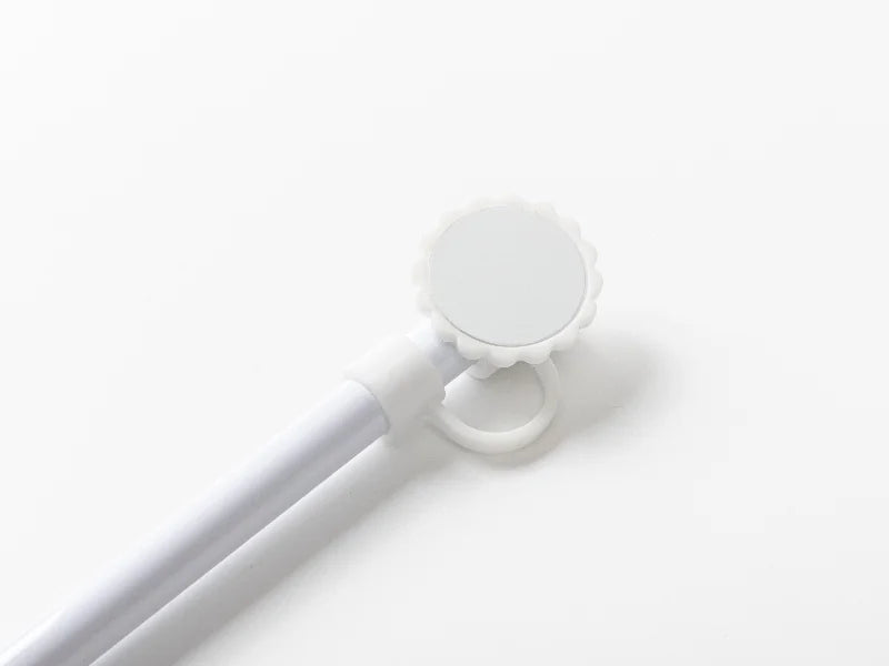 Silicone Straw Cover w/ Insert(White,Sunflower shape)