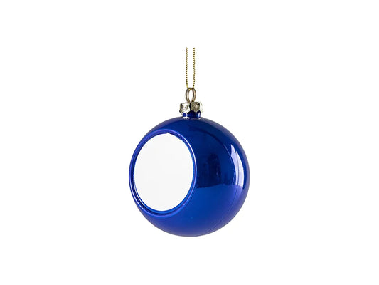 Sublimation 8cm Plastic Sparkling Christmas Ball Ornament w/o Insert