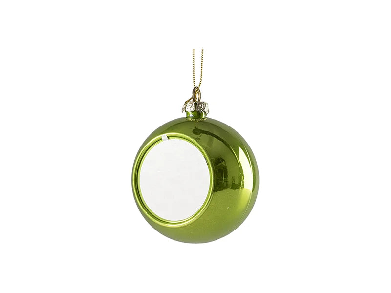 Sublimation 8cm Plastic Sparkling Christmas Ball Ornament w/o Insert