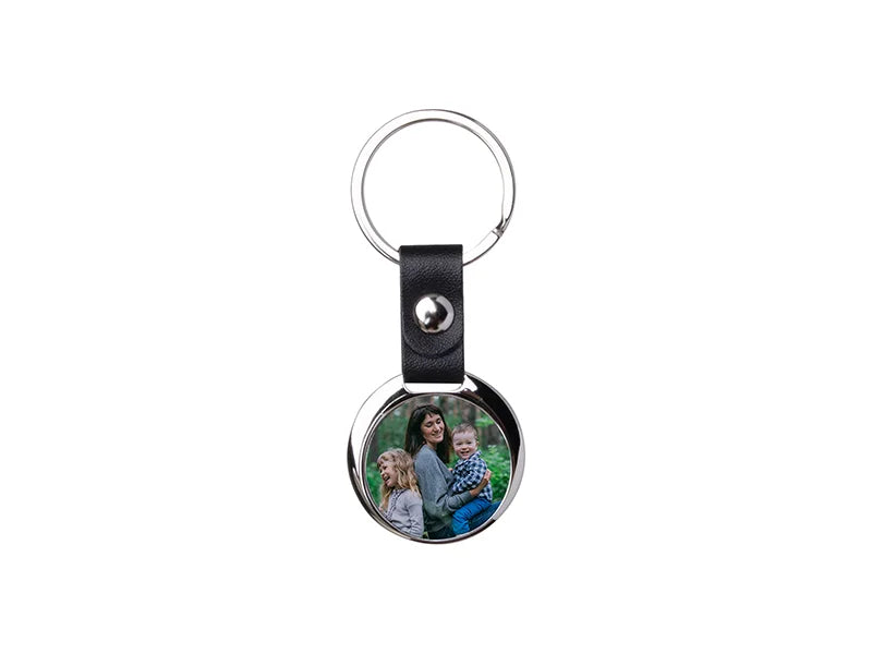 Sublimation PU Strap Key Chain (Round, φ3.5cm)