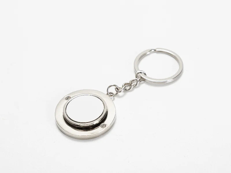 Sublimation Blank Metal Rotatable Keychain（Round）