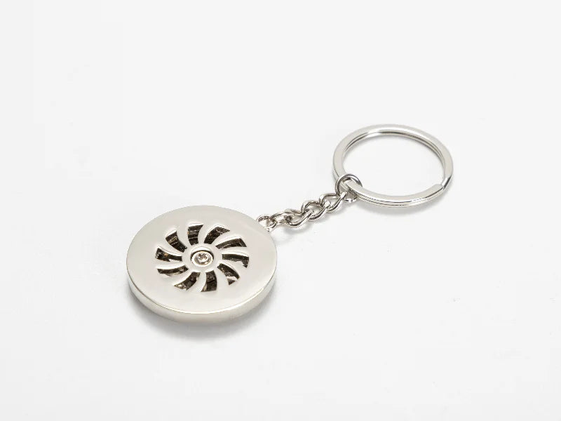 Sublimation Blank Metal Rotatable Keychain（Round）