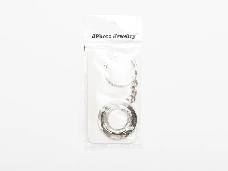 Sublimation Blank Metal Rotatable Keychain（Round）