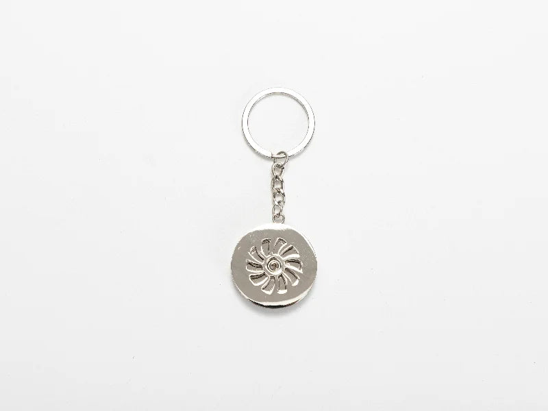 Sublimation Blank Metal Rotatable Keychain（Flower）