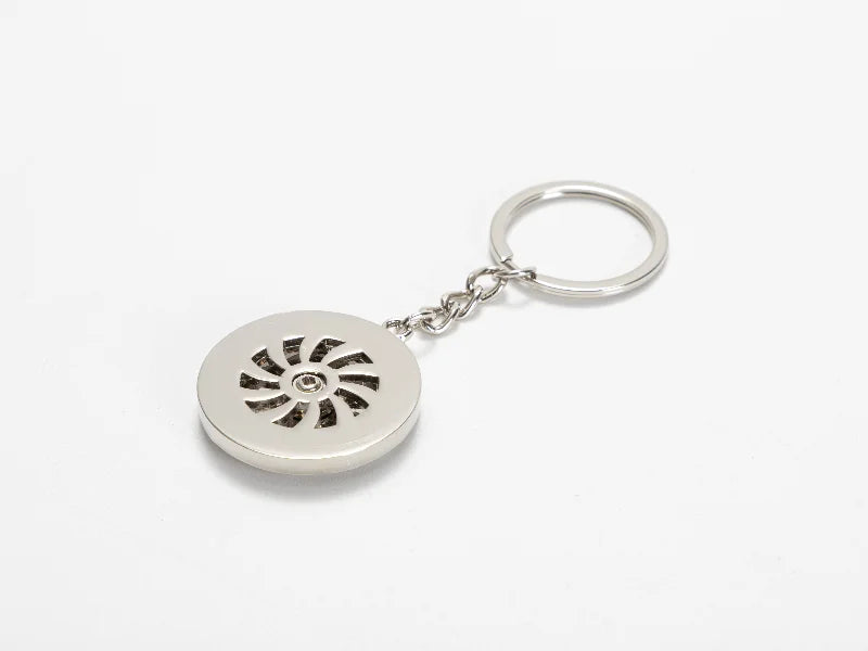 Sublimation Blank Metal Rotatable Keychain（Flower）